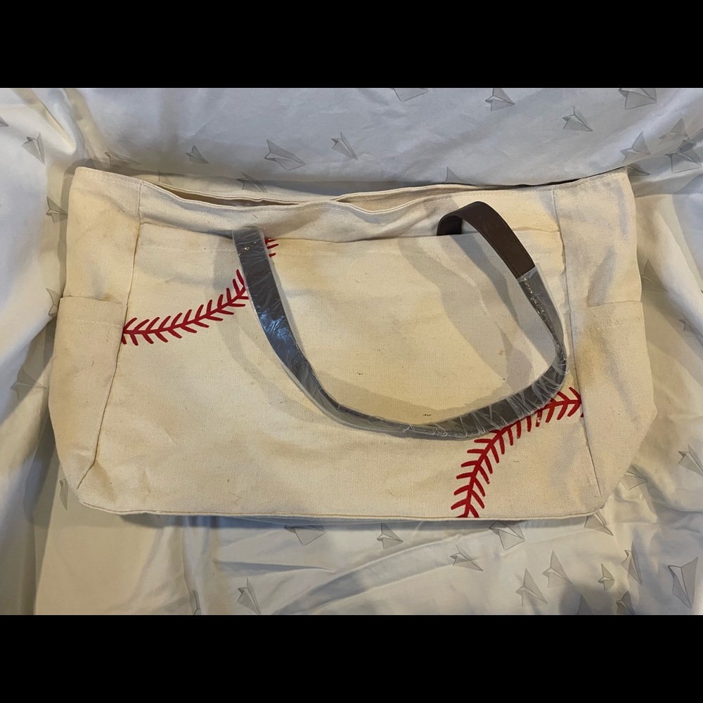 Canvas Baseball tote